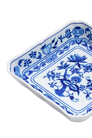 CESKY PORCELAN DUBİ 1860 Cibulak Kare Tabak Mavi