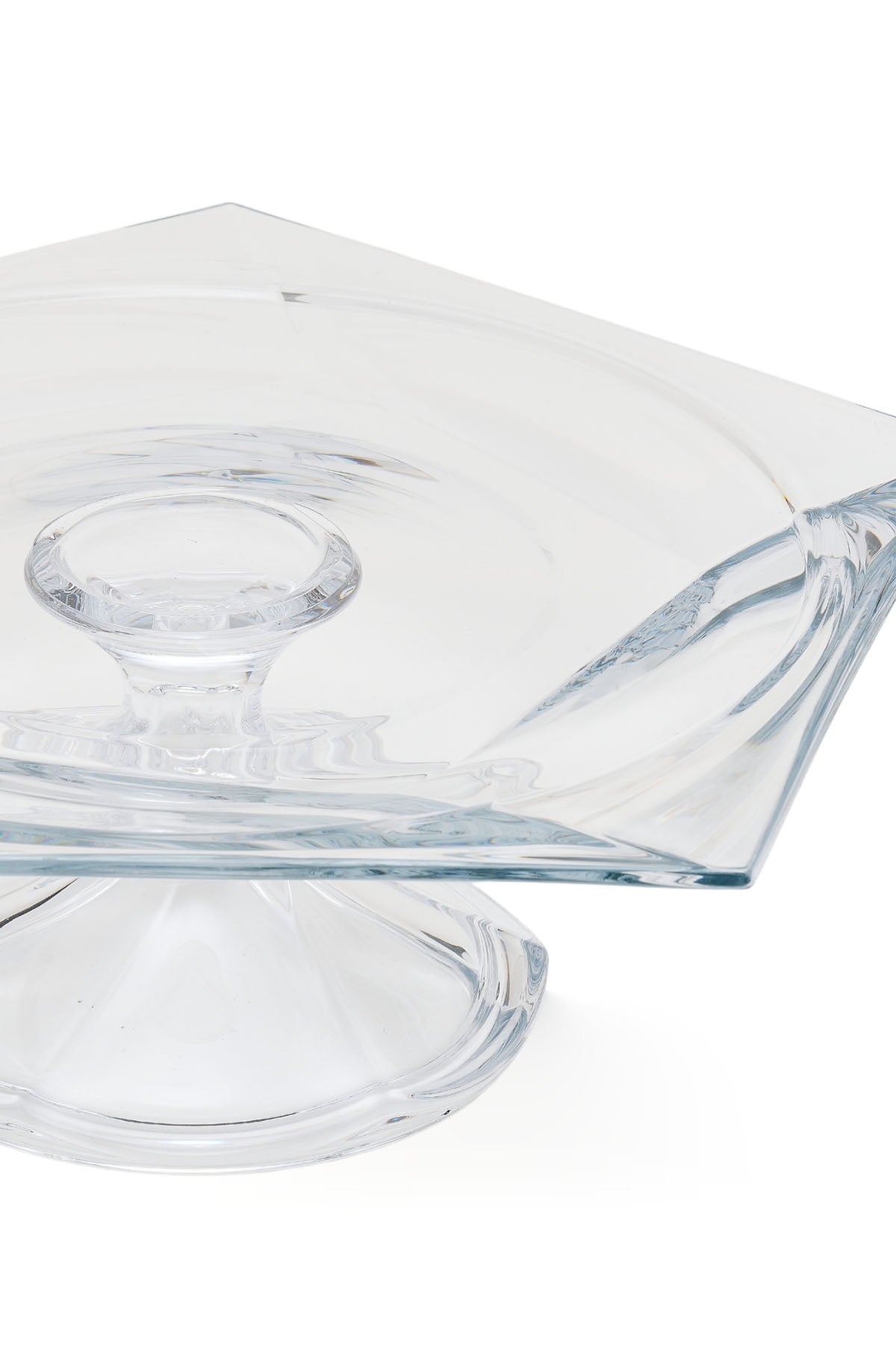ELSA CRYSTAL Bohemia Laguna Oasis Ayaklı Tabak Beyaz