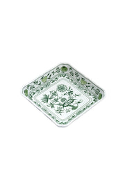 CESKY PORCELAN DUBİ 1860 Cibulak Kare Tabak Yeşil