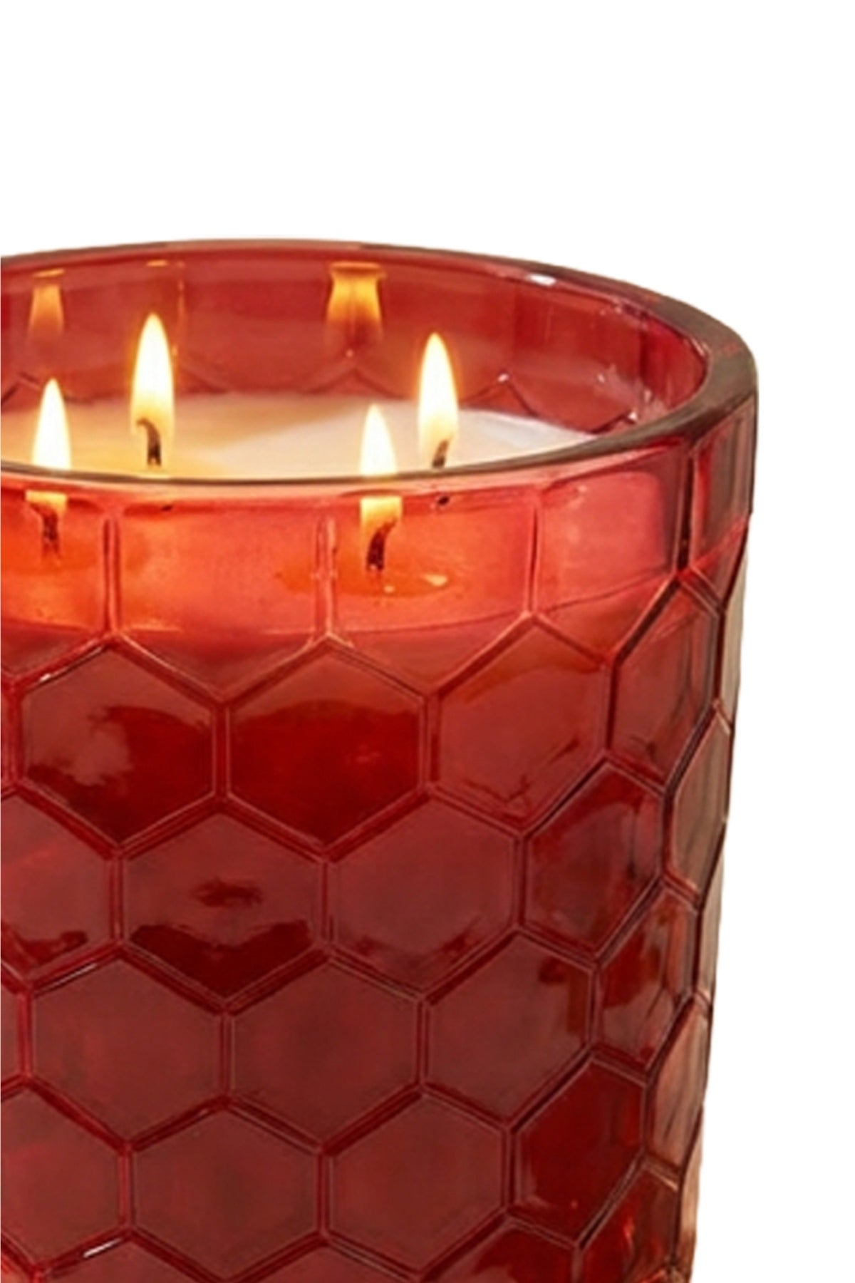 Elsa Crystal Bordo Kokulu Cam Mum 12x12 cm – Royal Rose Dekoratif Lüks Mum