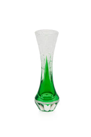 ELSA CRYSTAL Bohemia Lunaria Küçük Vazo Yeşil