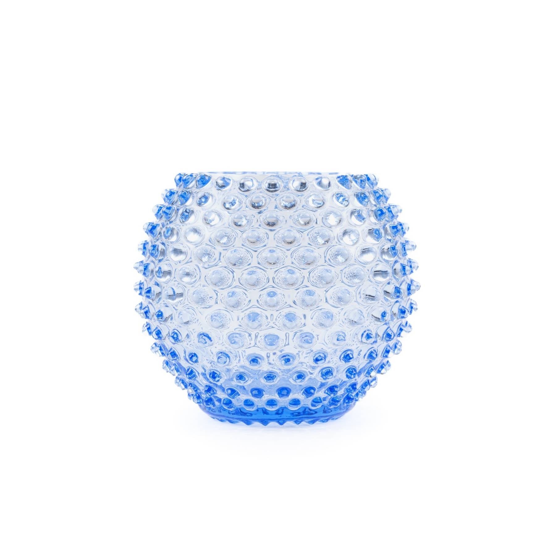 Elsa Crystal Bubble Hobnail Globe, Vazo, Light Blue, 18 cm