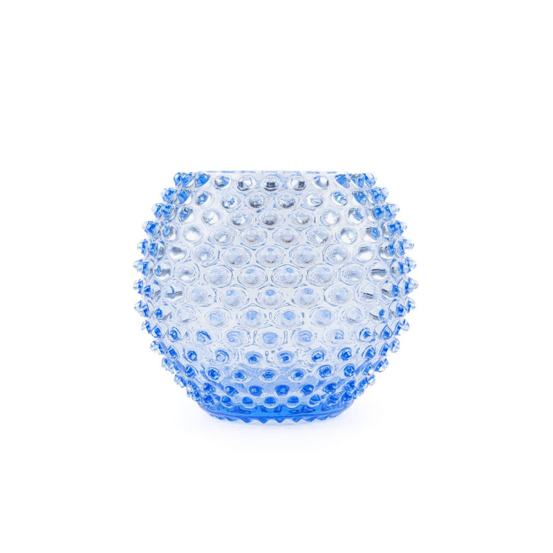 Elsa Crystal Bubble Hobnail Globe, Vazo, Light Blue, 18 cm