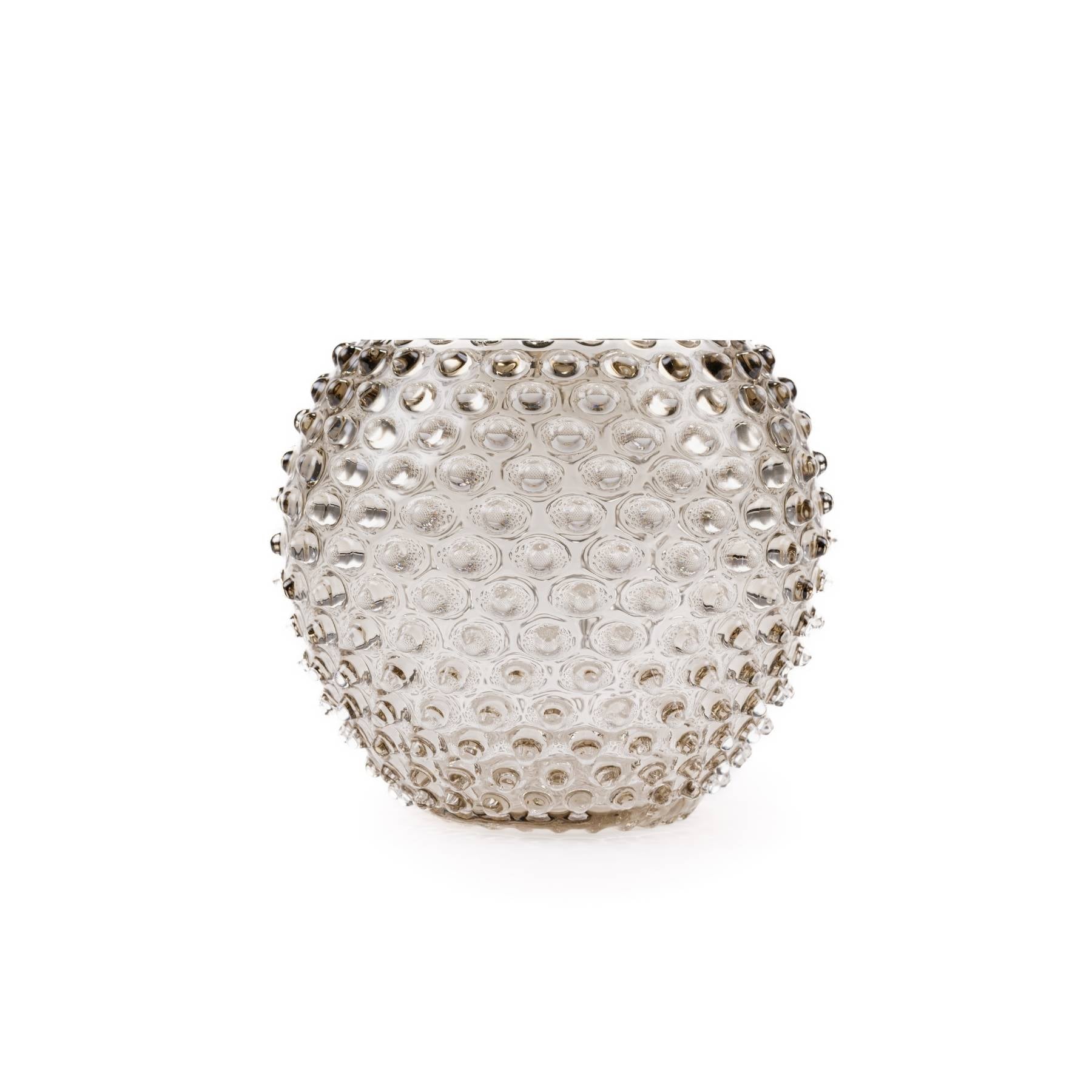 Elsa Crystal Bubble Hobnail Globe Vazo - 20163, Cashmere