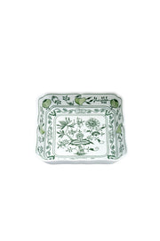 CESKY PORCELAN DUBİ 1860 Cibulak Kare Tabak Yeşil