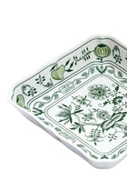 CESKY PORCELAN DUBİ 1860 Cibulak Kare Tabak Yeşil
