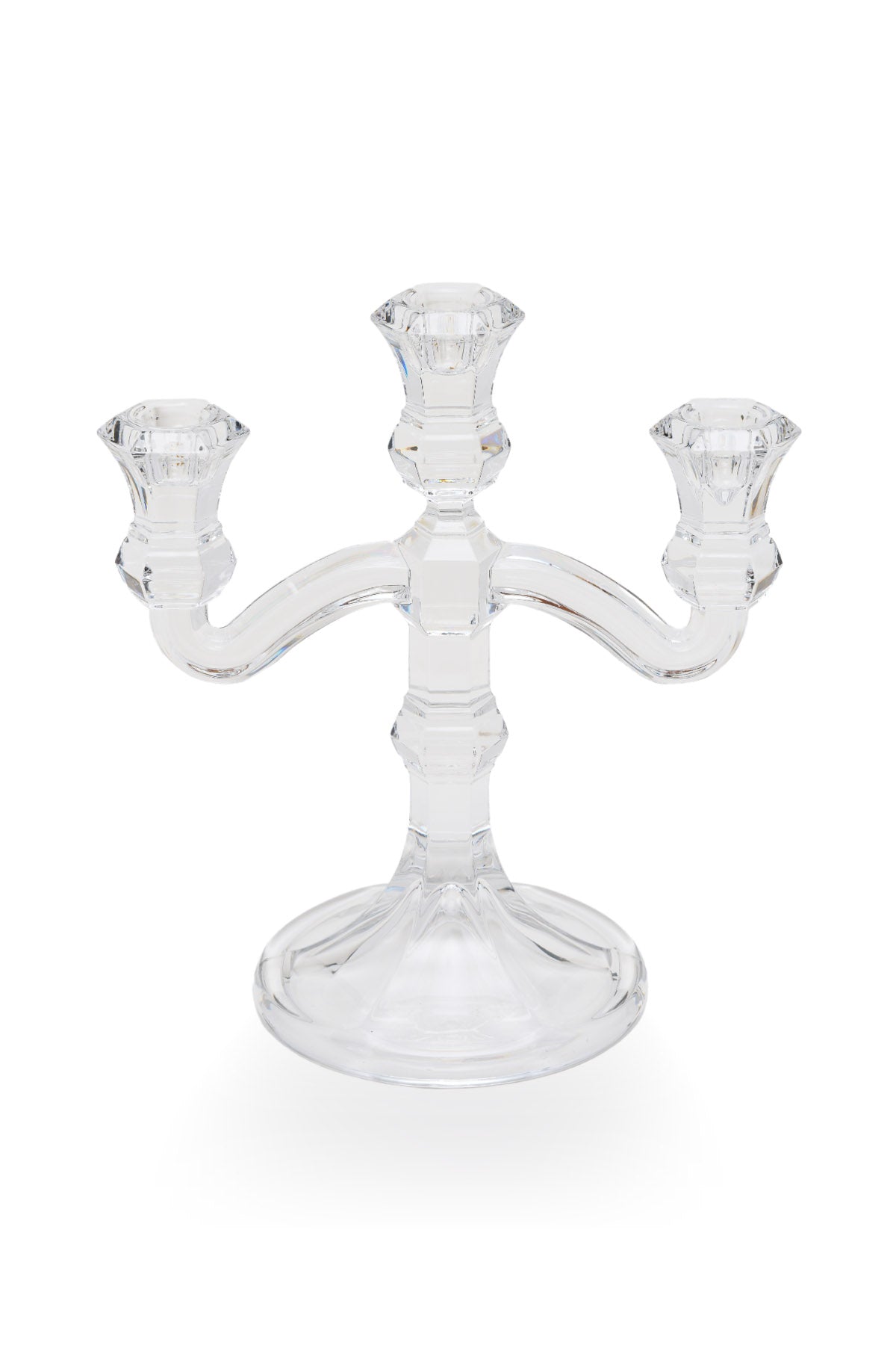 ELSA CRYSTAL Bohemia Aquarine Şamdan Beyaz