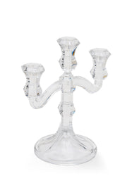 ELSA CRYSTAL Bohemia Aquarine Şamdan Beyaz