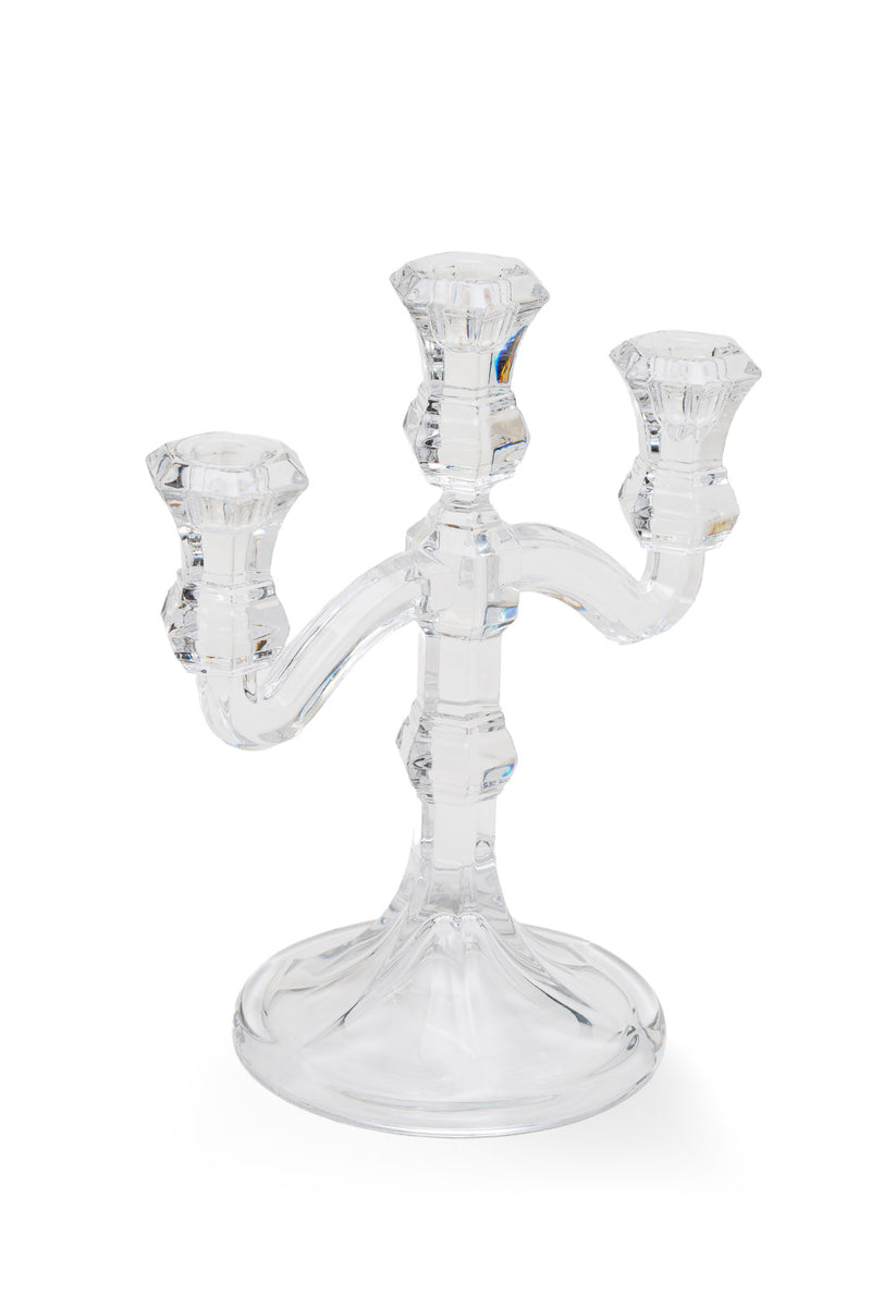 ELSA CRYSTAL Bohemia Aquarine Şamdan Beyaz