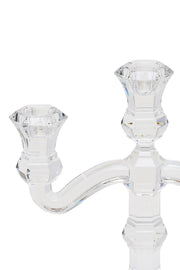 ELSA CRYSTAL Bohemia Aquarine Şamdan Beyaz