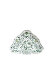 CESKY PORCELAN DUBİ 1860 Cibulak Üçgen Tabak Yeşil
