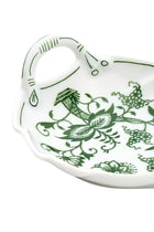 CESKY PORCELAN DUBİ 1860 Cibulak Yaprak Tabak Yeşil