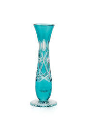 ELSA CRYSTAL Bohemia Lunaria Large Vase Azur