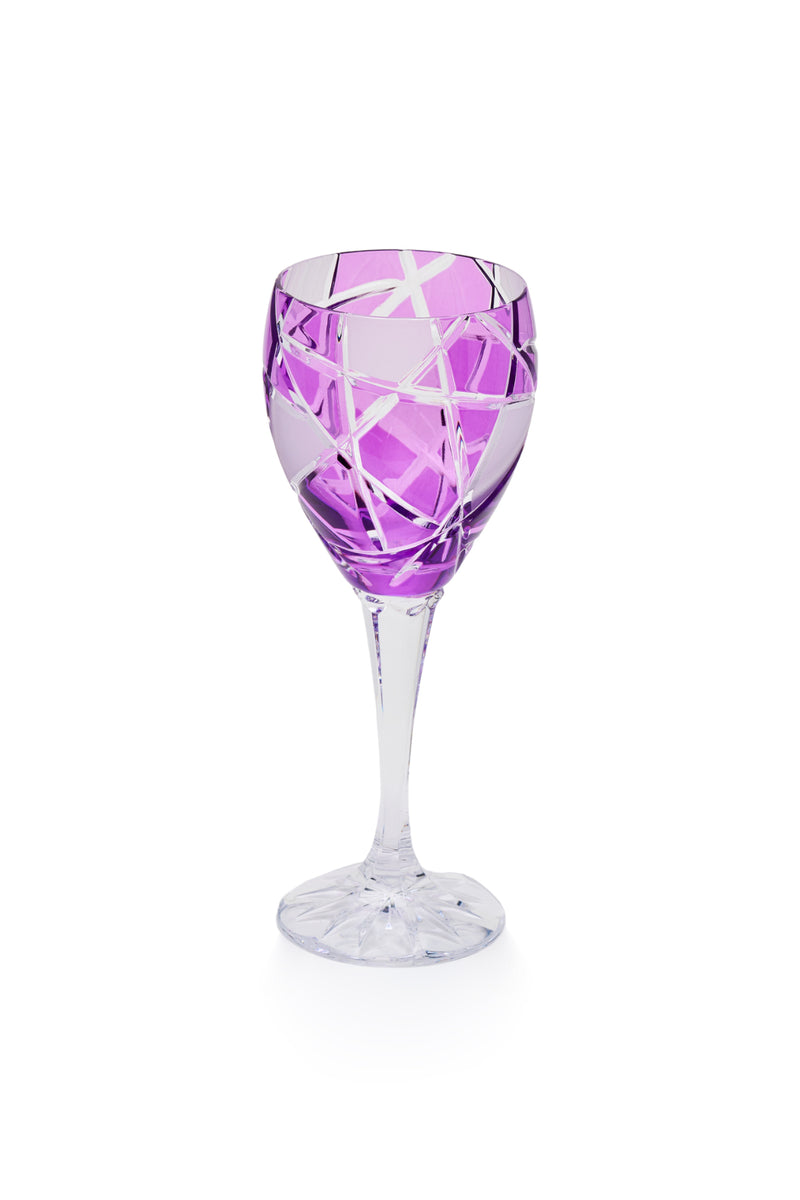 ELSA CRYSTAL Bohemia Elysium Melisa Ayaklı Bardak Mor