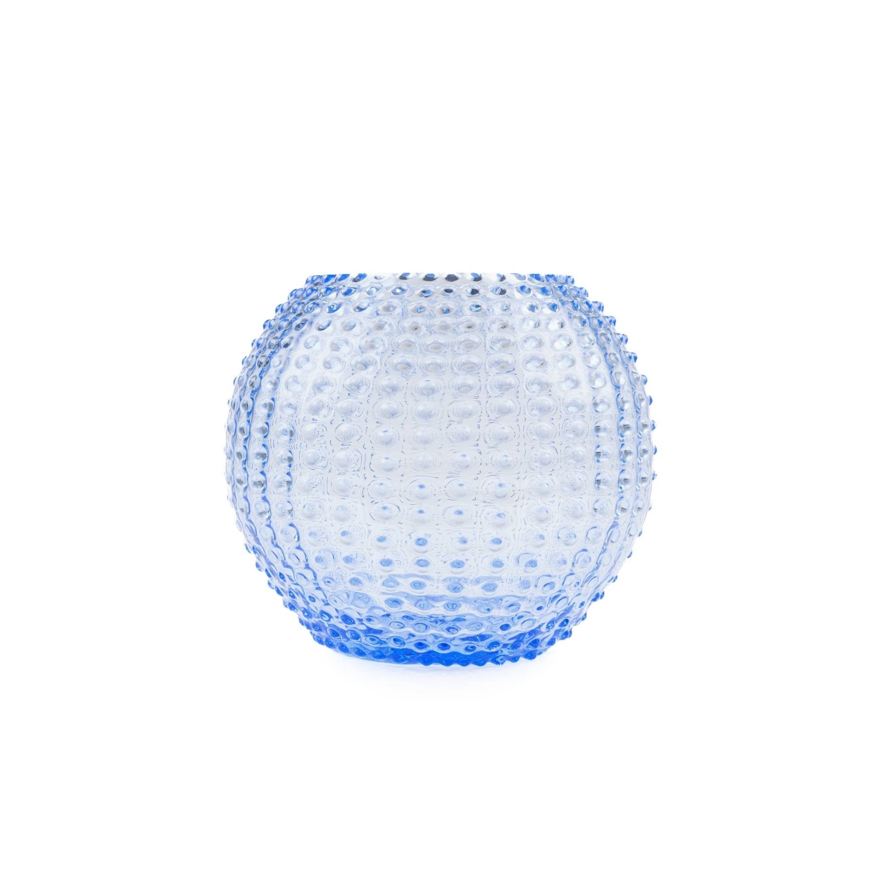 Elsa Crystal Bubble Hobnail Globe, Vazo, Light Blue, 24 cm
