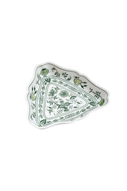 CESKY PORCELAN DUBİ 1860 Cibulak Üçgen Tabak Yeşil