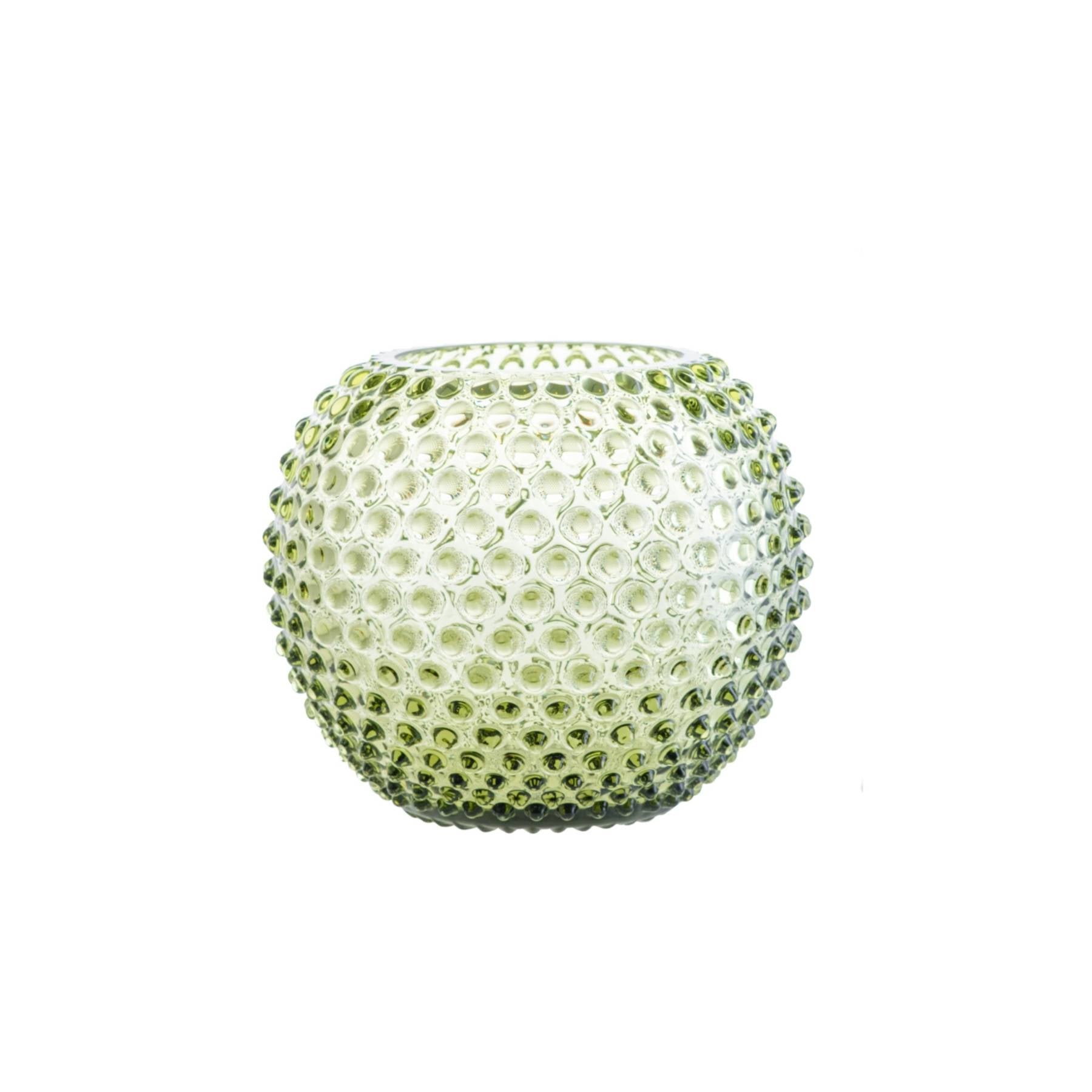 Elsa Crystal Bubble Hobnail Globe, Vazo, Olivergreen, 24 cm