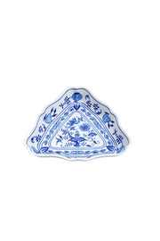 CESKY PORCELAN DUBİ 1860 Cibulak Üçgen Tabak Mavi