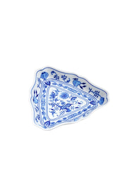 CESKY PORCELAN DUBİ 1860 Cibulak Üçgen Tabak Mavi