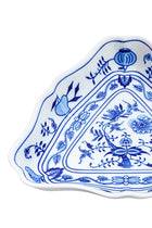 CESKY PORCELAN DUBİ 1860 Cibulak Üçgen Tabak Mavi