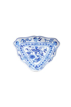 CESKY PORCELAN DUBİ 1860 Cibulak Üçgen Tabak Mavi