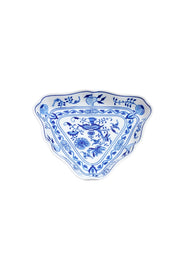 CESKY PORCELAN DUBİ 1860 Cibulak Üçgen Tabak Mavi