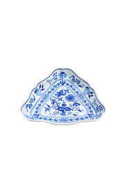 CESKY PORCELAN DUBİ 1860 Cibulak Üçgen Tabak Mavi
