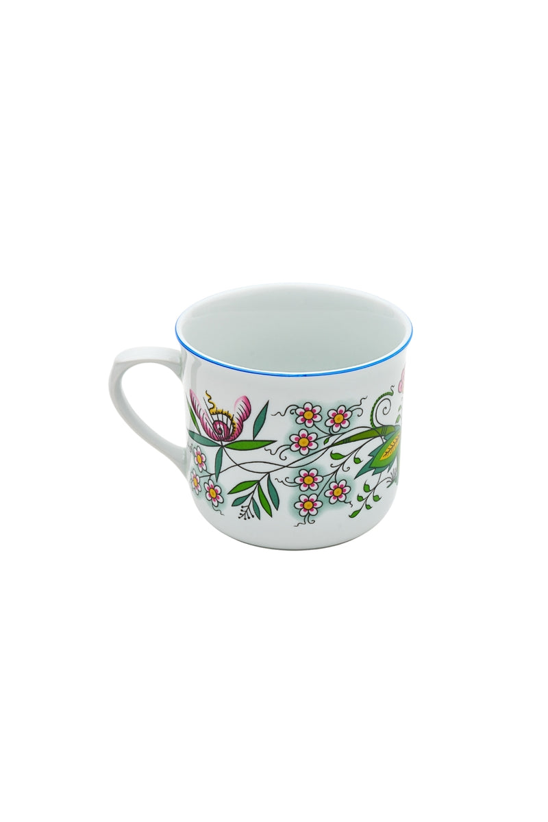 CESKY PORCELAN DUBİ 1860 Cibulak Büyük Kupa Renkli