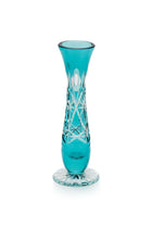 ELSA CRYSTAL Bohemia Lunaria Large Vase Azur