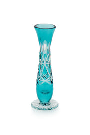 ELSA CRYSTAL Bohemia Lunaria Large Vase Azur