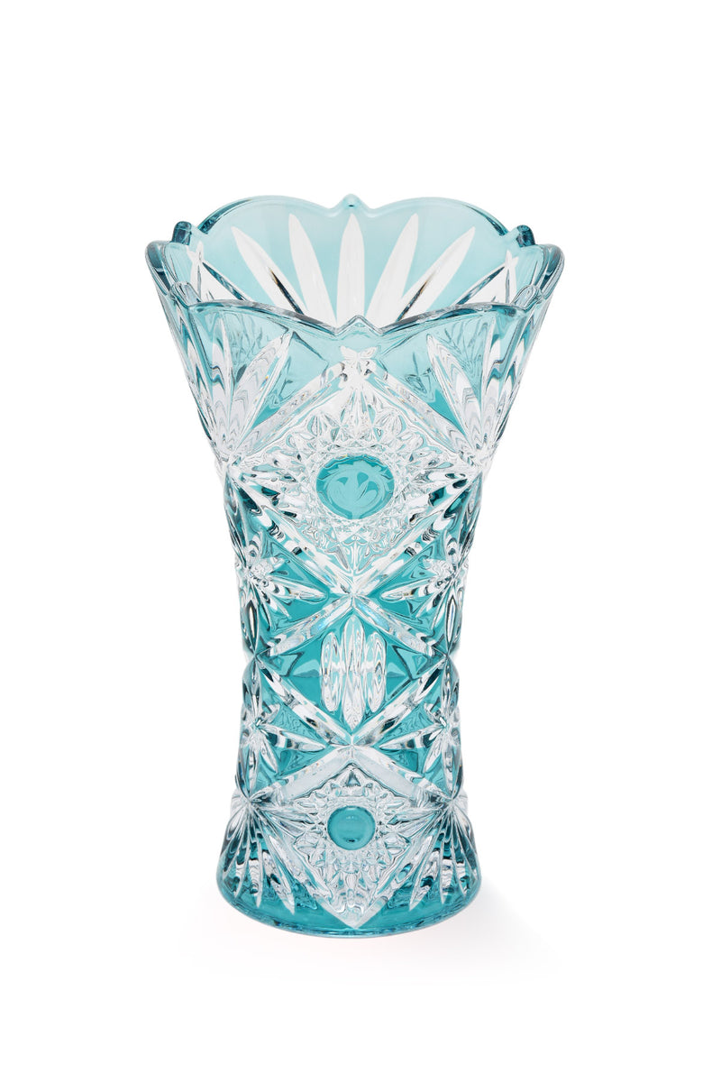 ELSA CRYSTAL Bohemia Maravelle Açık Ağız Büyük Vazo Azur