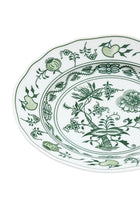 CESKY PORCELAN DUBİ 1860 Cibulak Geniş Kenarlı Düz Pasta Tabağı Yeşil