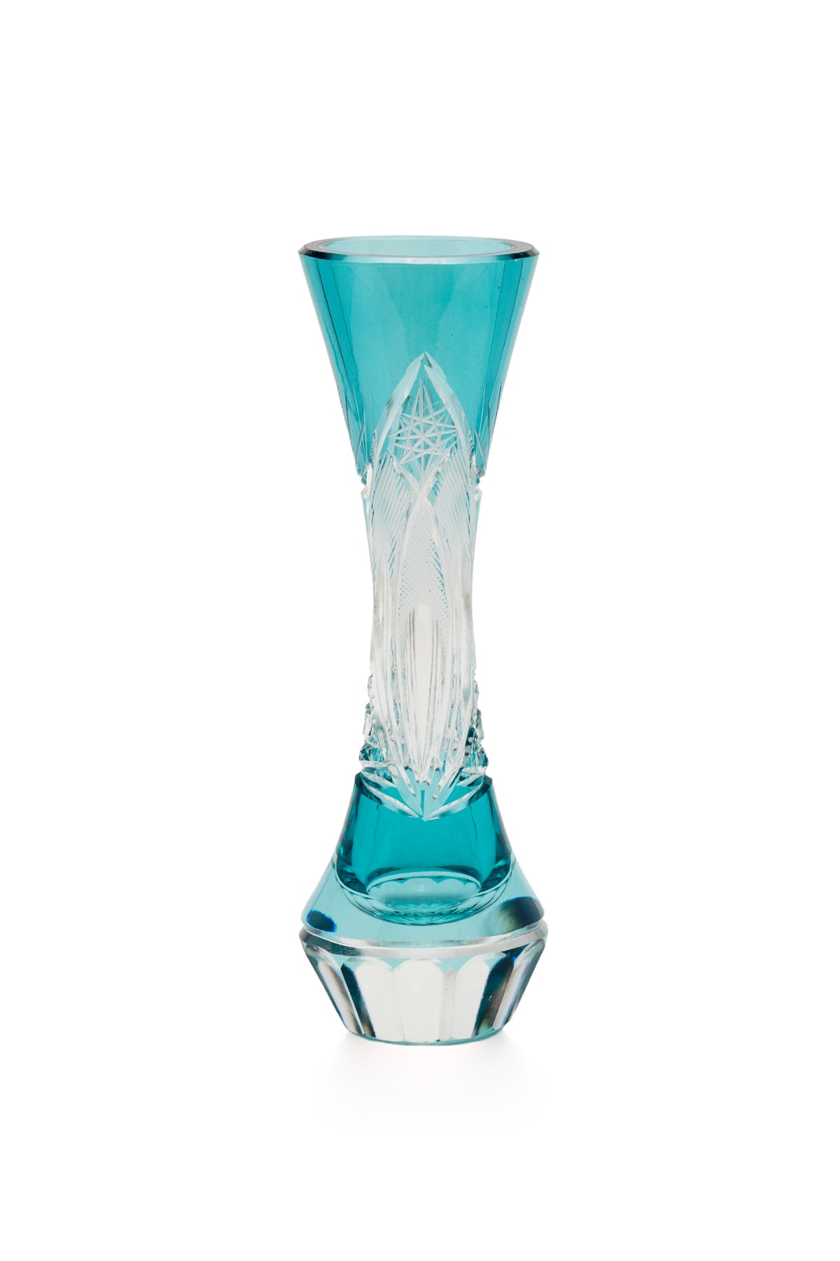 ELSA CRYSTAL Bohemia Lunaria Small Vase Azur