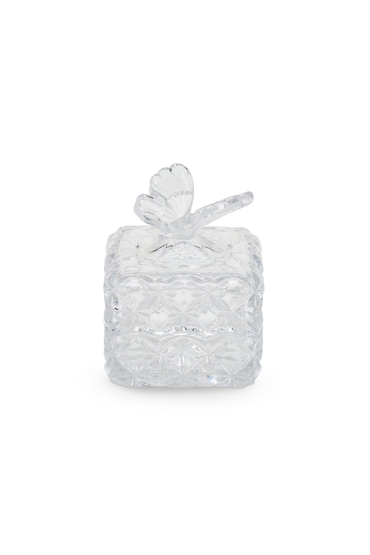ELSA CRYSTAL Bohemia Aquarine Şekerlik Kelebek Beyaz