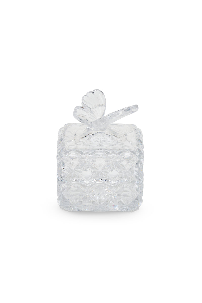 ELSA CRYSTAL Bohemia Aquarine Şekerlik Kelebek Beyaz