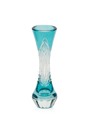 ELSA CRYSTAL Bohemia Lunaria Small Vase Azur