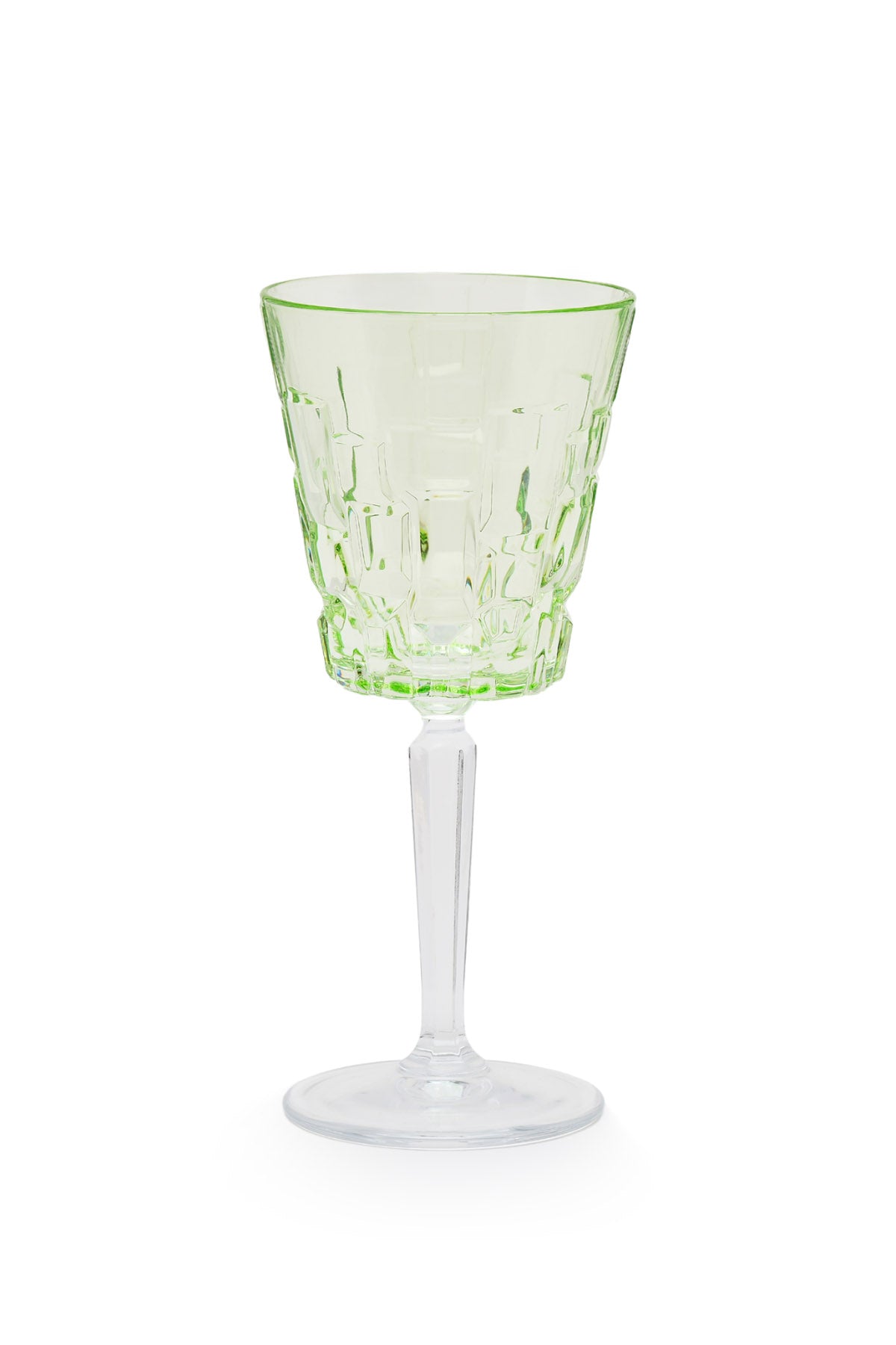 ELSA CRYSTAL Bohemia Glacielle Etna Goblet Footed Glass Green