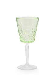 ELSA CRYSTAL Bohemia Glacielle Etna Goblet Footed Glass Green