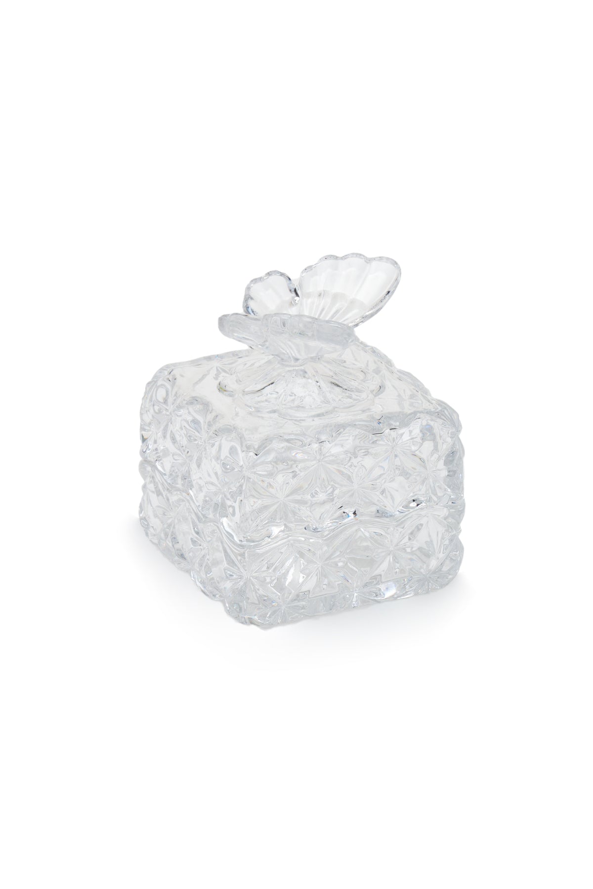 ELSA CRYSTAL Bohemia Aquarine Şekerlik Kelebek Beyaz