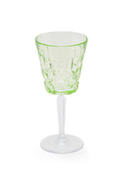 ELSA CRYSTAL Bohemia Glacielle Etna Goblet Footed Glass Green