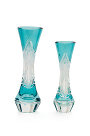 ELSA CRYSTAL Bohemia Lunaria Small Vase Azur