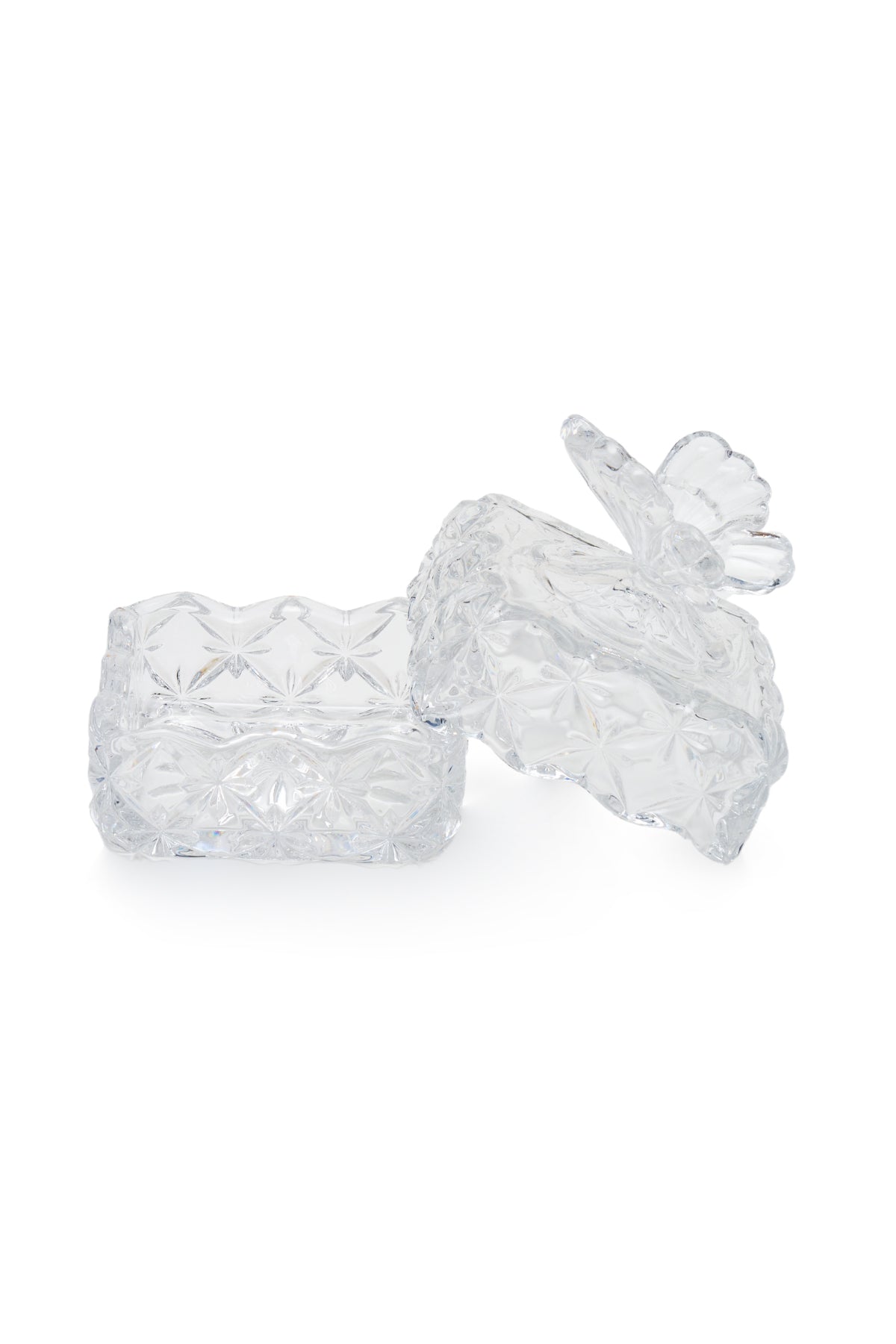 ELSA CRYSTAL Bohemia Aquarine Şekerlik Kelebek Beyaz