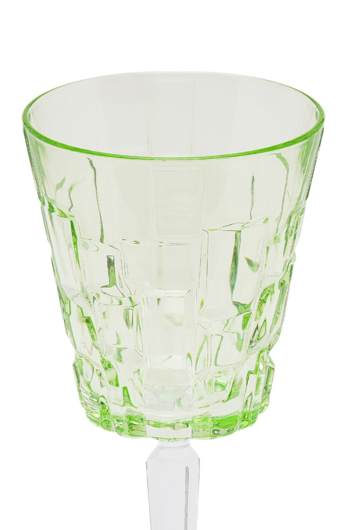 ELSA CRYSTAL Bohemia Glacielle Etna Goblet Footed Glass Green