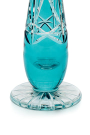 ELSA CRYSTAL Bohemia Lunaria Large Vase Azur