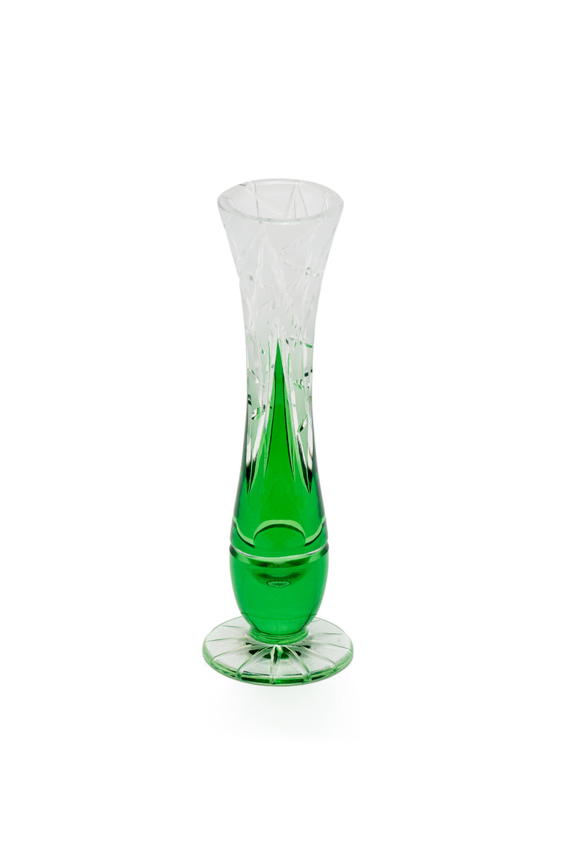 ELSA CRYSTAL Bohemia Lunaria Küçük Vazo Yeşil