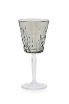 ELSA CRYSTAL Bohemia Glacielle Etna Goblet Footed Glass Gray