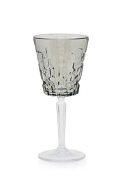 ELSA CRYSTAL Bohemia Glacielle Etna Goblet Footed Glass Gray
