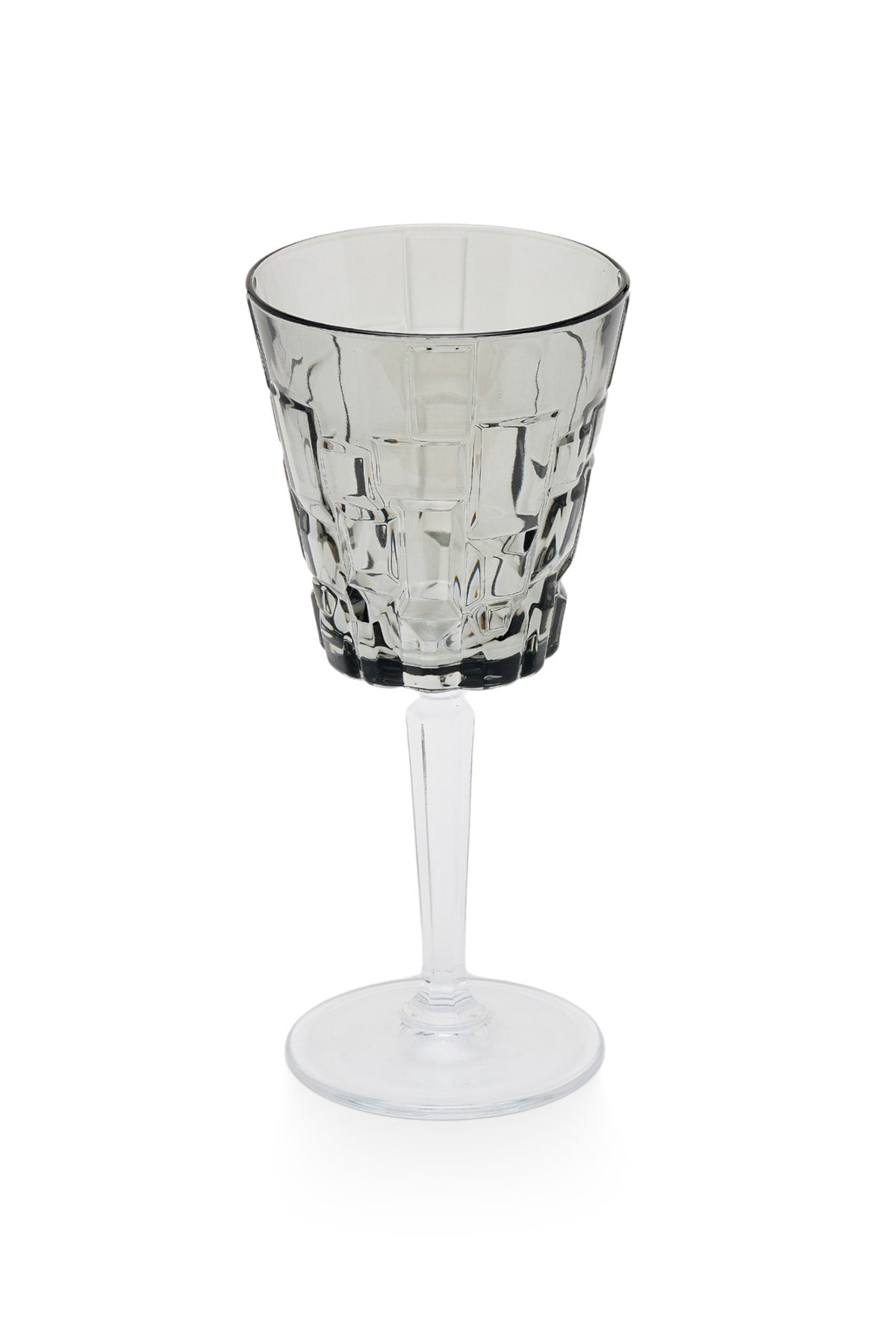 ELSA CRYSTAL Bohemia Glacielle Etna Goblet Footed Glass Gray