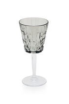ELSA CRYSTAL Bohemia Glacielle Etna Goblet Footed Glass Gray