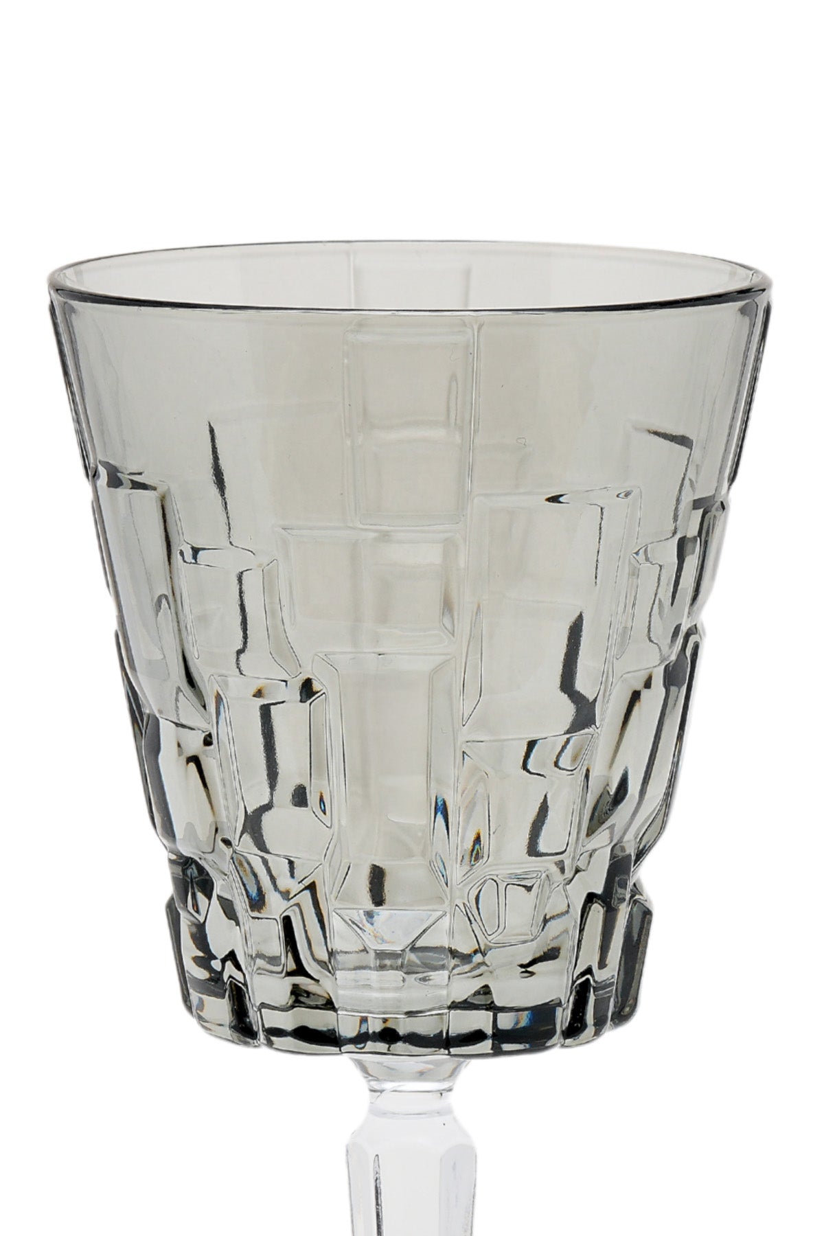 ELSA CRYSTAL Bohemia Glacielle Etna Goblet Footed Glass Gray